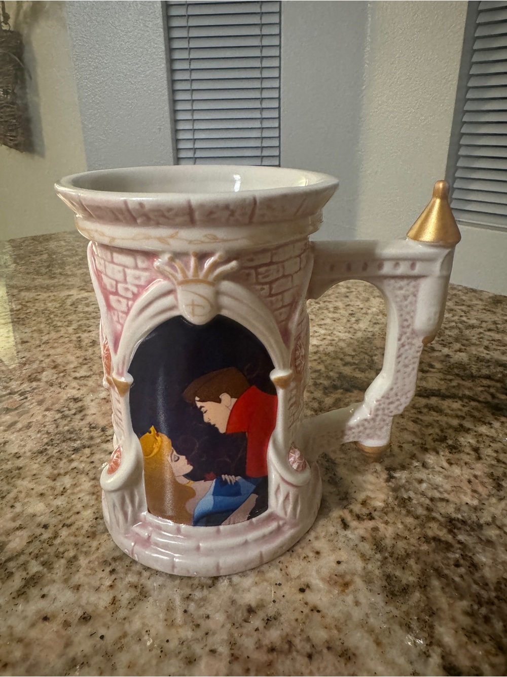 Rare Disney Parks Sleeping Beauty 3D Castle Sculpted Mug - Aurora